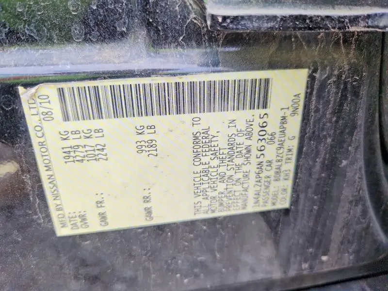 2010 NISSAN ALTIMA BASE  