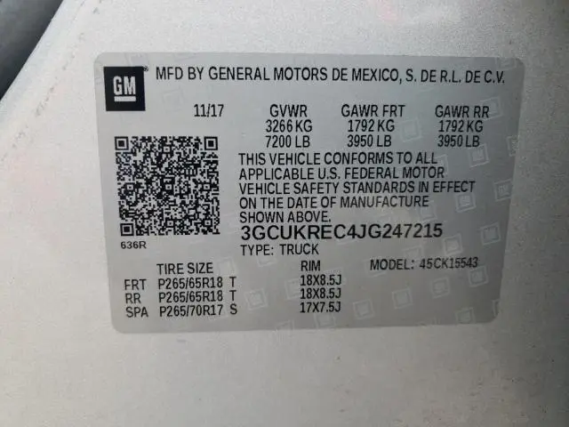 2018 CHEVROLET SILVERADO K1500 LT  