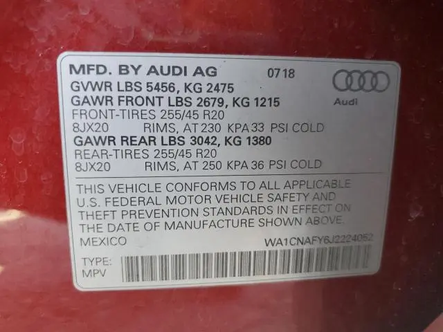 2018 AUDI Q5 PRESTIGE  
