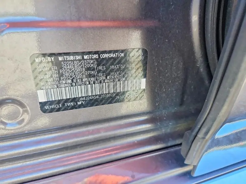 2020 MITSUBISHI OUTLANDER SEL  