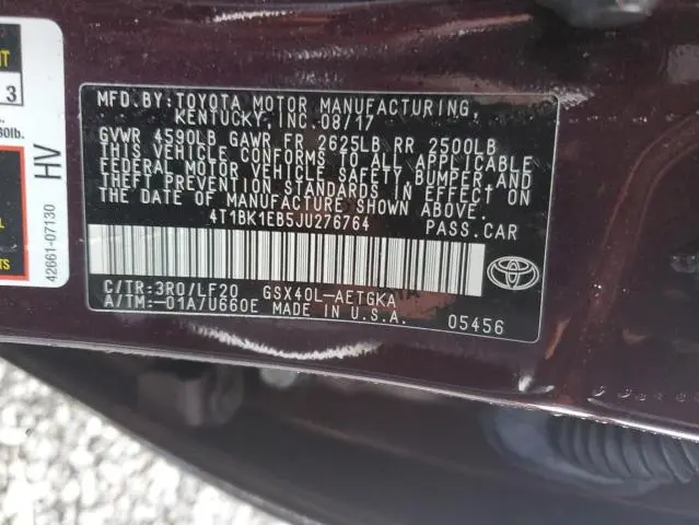 2018 TOYOTA AVALON XLE  