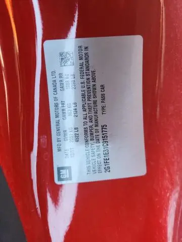 2012 CHEVROLET CAMARO LS  