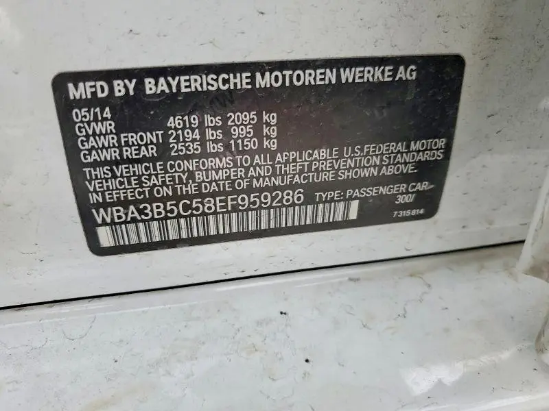 2014 BMW 328 XI SULEV  