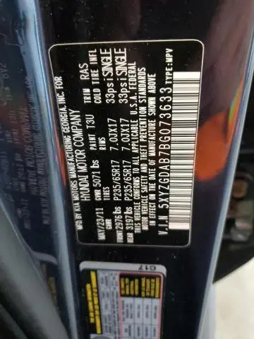 2011 HYUNDAI SANTA FE GLS  