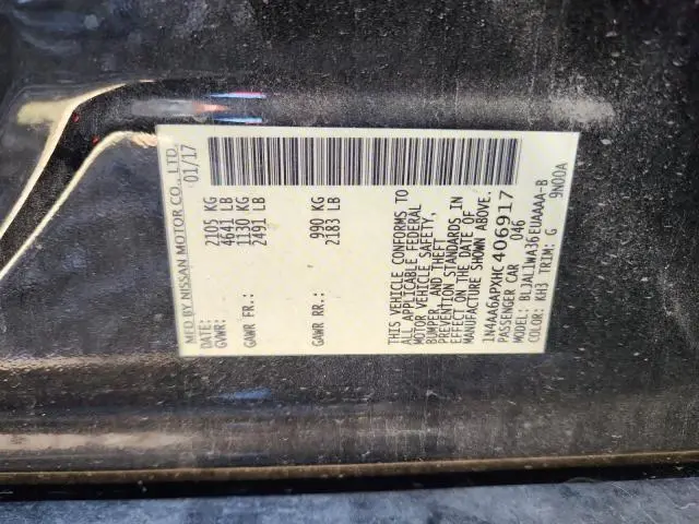 2017 NISSAN MAXIMA 3.5S  