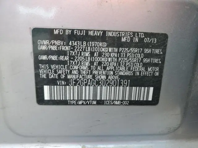 2013 SUBARU XV CROSSTREK 2.0 LIMITED  