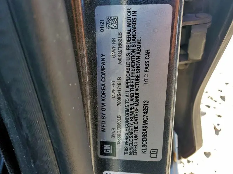 2021 CHEVROLET SPARK 1LT  