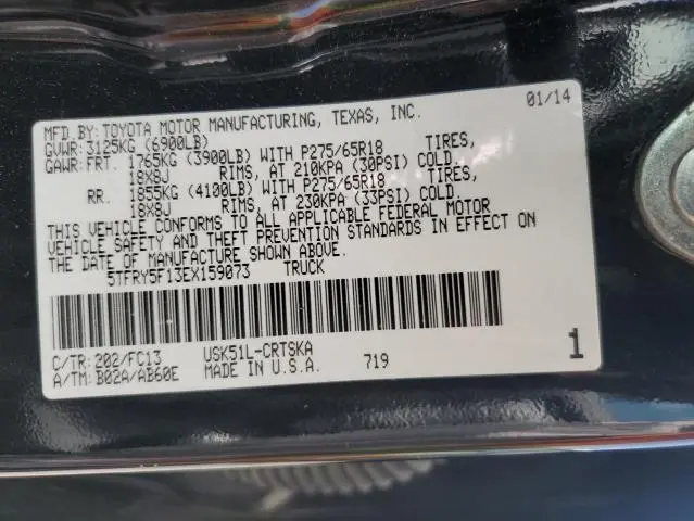 2014 TOYOTA TUNDRA DOUBLE CAB SR  