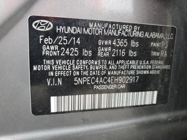 2014 HYUNDAI SONATA SE  