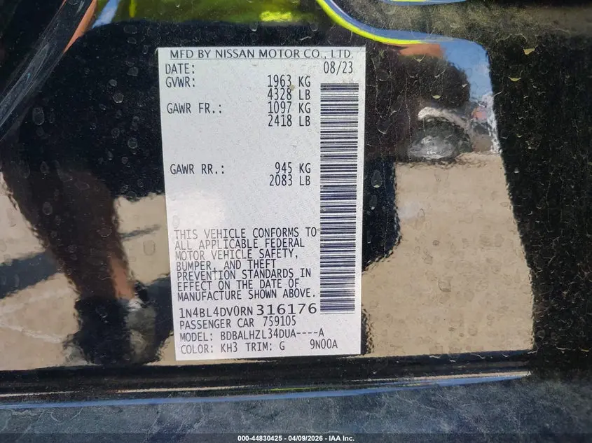 2024 NISSAN ALTIMA SV FWD