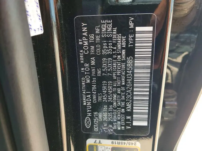 2017 HYUNDAI TUCSON SPORT  