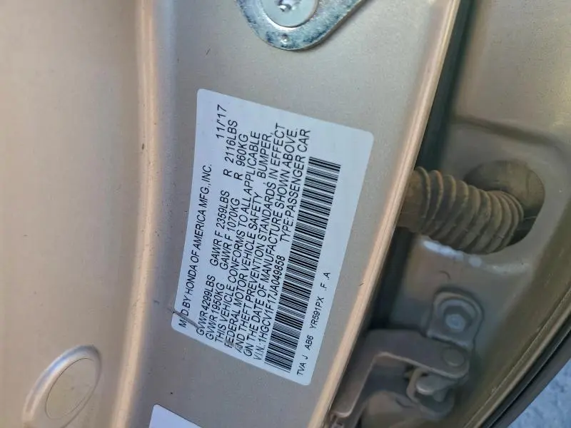 2018 HONDA ACCORD LX  