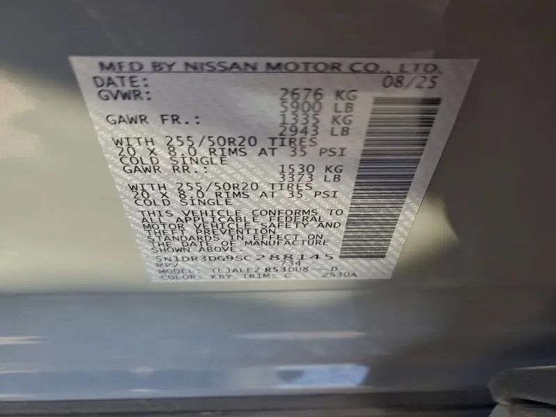 2025 NISSAN PATHFINDER PLATINUM  