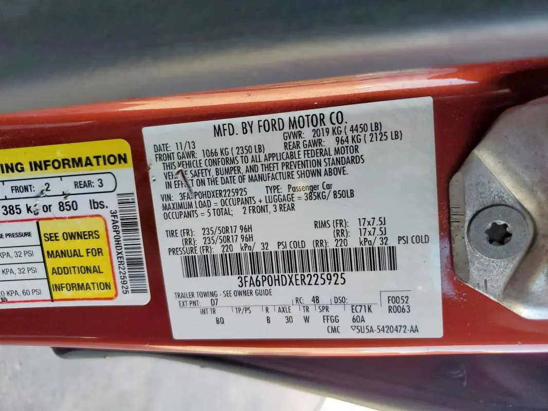 2014 FORD FUSION SE  