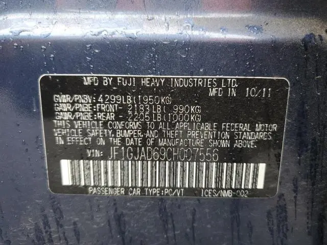 2012 SUBARU IMPREZA PREMIUM  