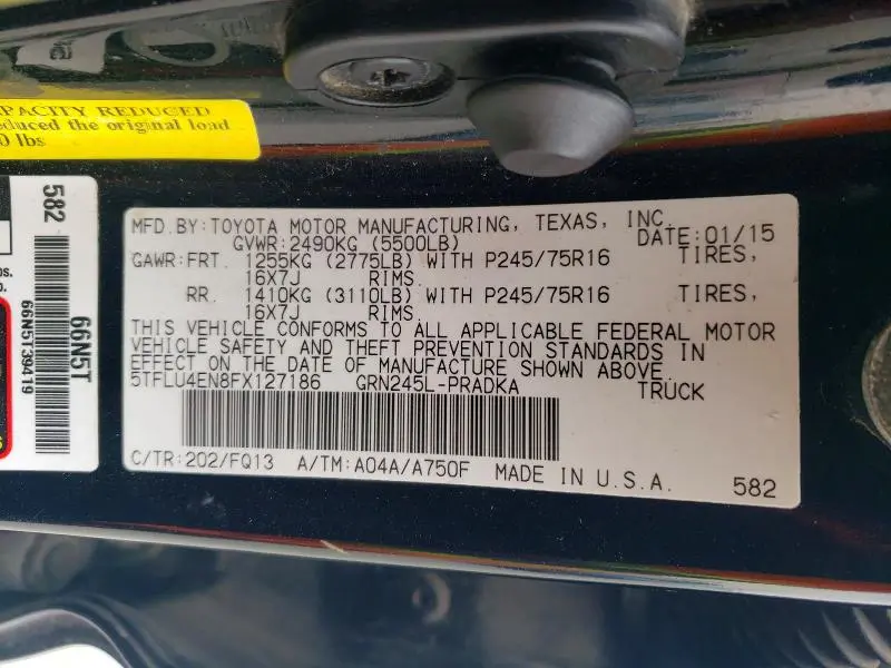 2015 TOYOTA TACOMA V6  