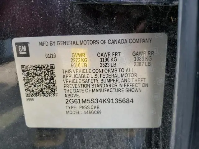 2019 CADILLAC XTS LUXURY  