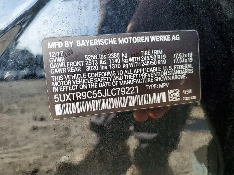 2018 BMW X3 XDRIVE30I  