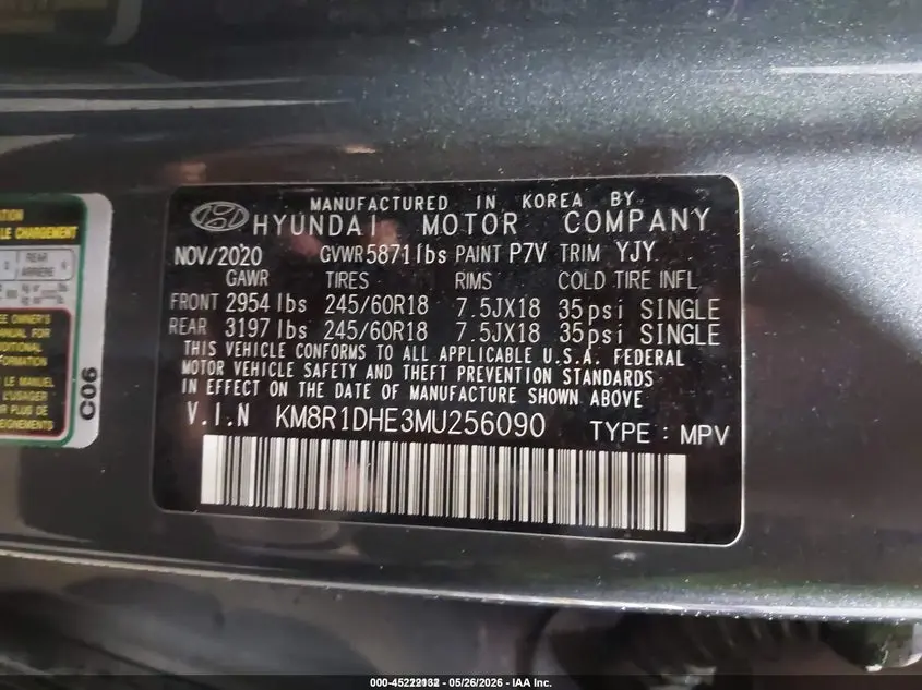 2021 HYUNDAI PALISADE SE