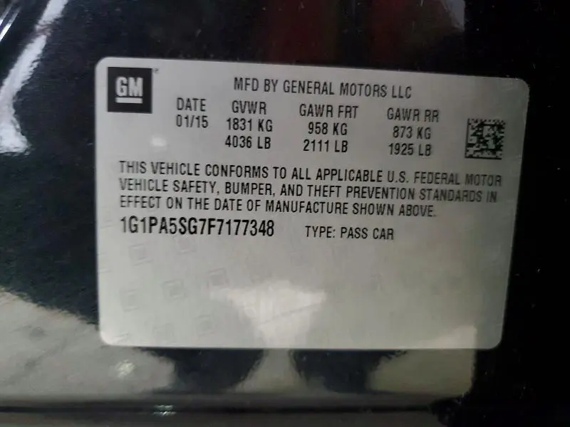 2015 CHEVROLET CRUZE LS  
