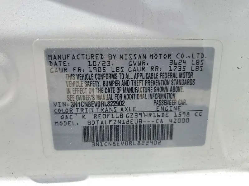 2024 NISSAN VERSA SV  