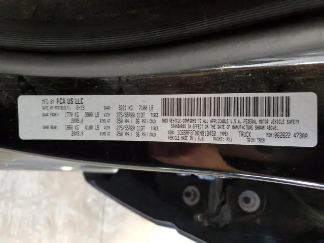 2019 RAM 1500 BIG HORN/LONE STAR  