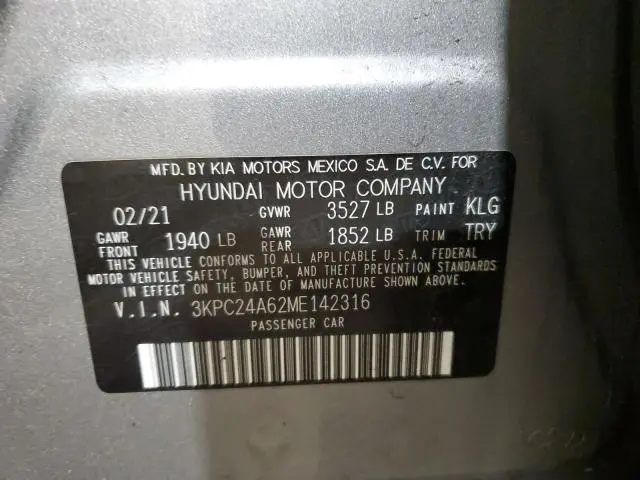 2021 HYUNDAI ACCENT SE  