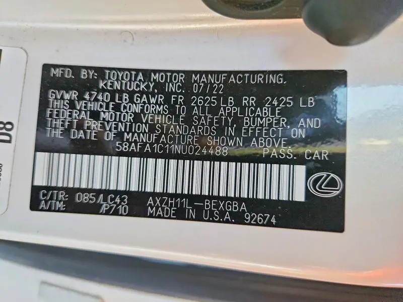 2022 LEXUS ES 300H ULTRA LUXURY  