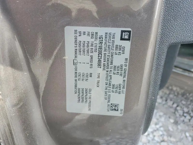 2012 GMC SIERRA C1500 SLE  