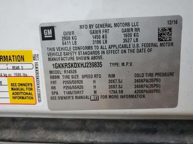 2017 GMC ACADIA LIMITED SLT-2  