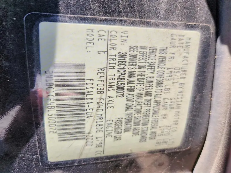 2011 NISSAN VERSA 1.8 S  