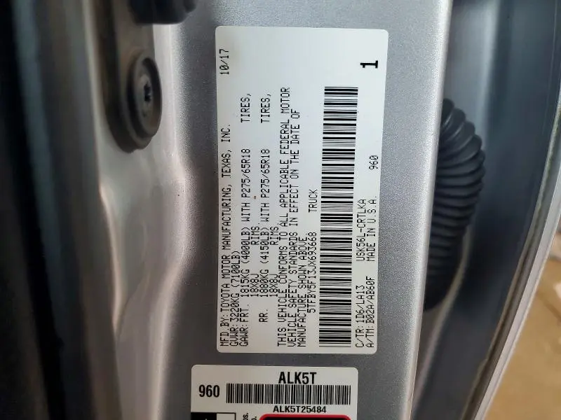 2018 TOYOTA TUNDRA DOUBLE CAB LIMITED  