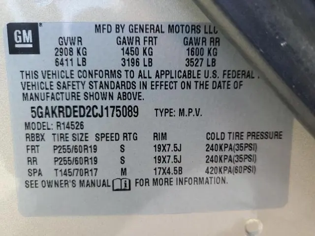 2012 BUICK ENCLAVE   
