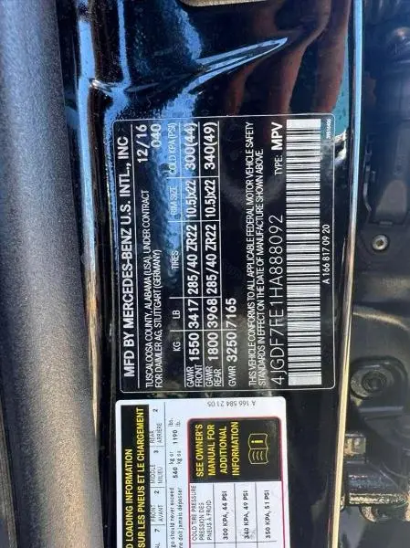 2017 MERCEDES-BENZ GLS 63 AMG 4MATIC  