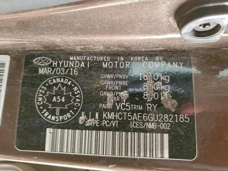 2016 HYUNDAI ACCENT SE  