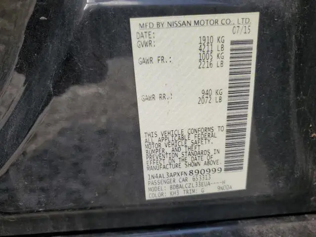 2015 NISSAN ALTIMA 2.5  