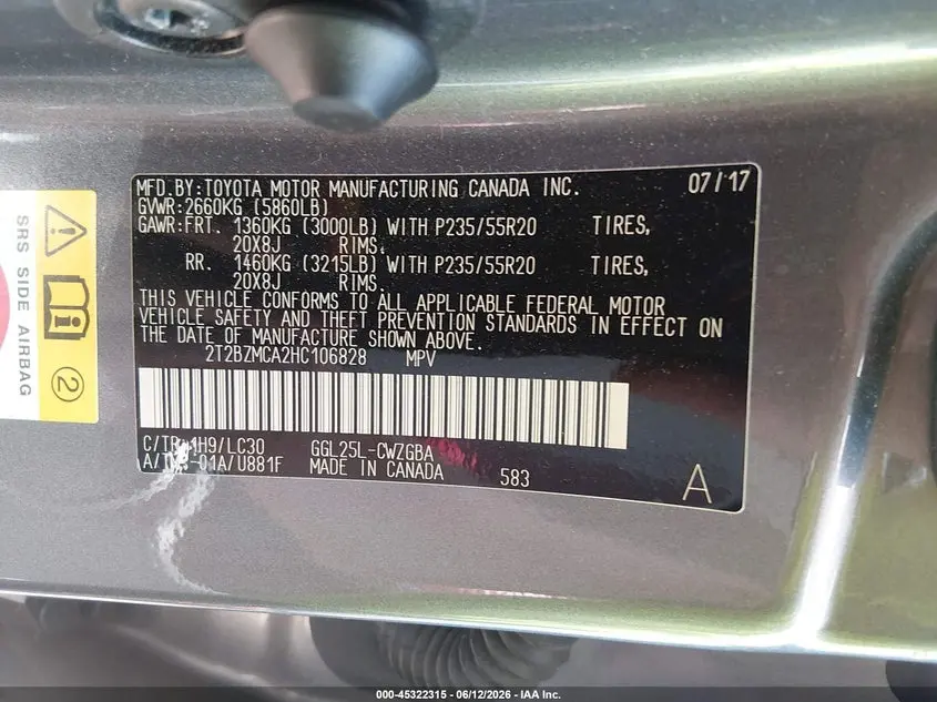 2017 LEXUS RX 350 F SPORT