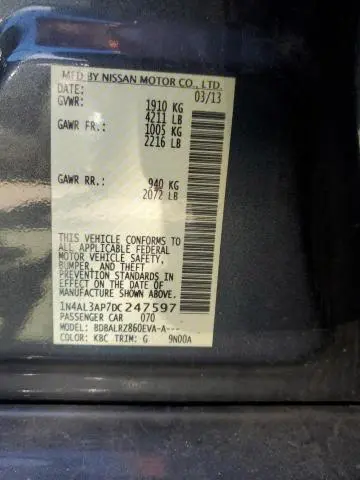 2013 NISSAN ALTIMA 2.5  