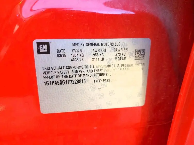 2015 CHEVROLET CRUZE LS  