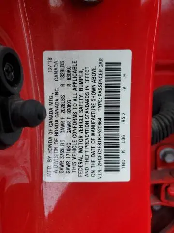 2019 HONDA CIVIC SPORT  