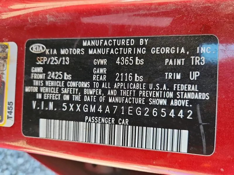 2014 KIA OPTIMA LX  