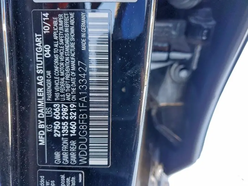 2015 MERCEDES-BENZ S 550 4MATIC  