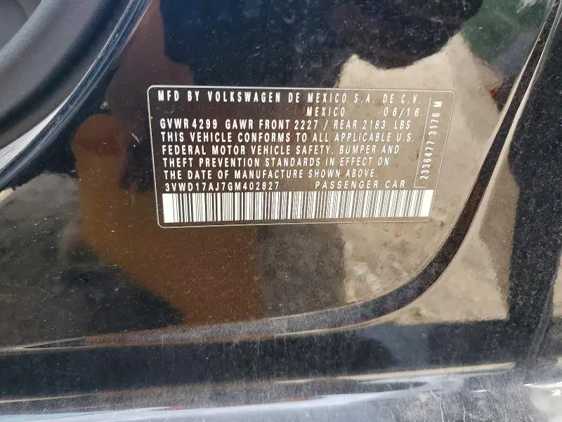 2016 VOLKSWAGEN JETTA   