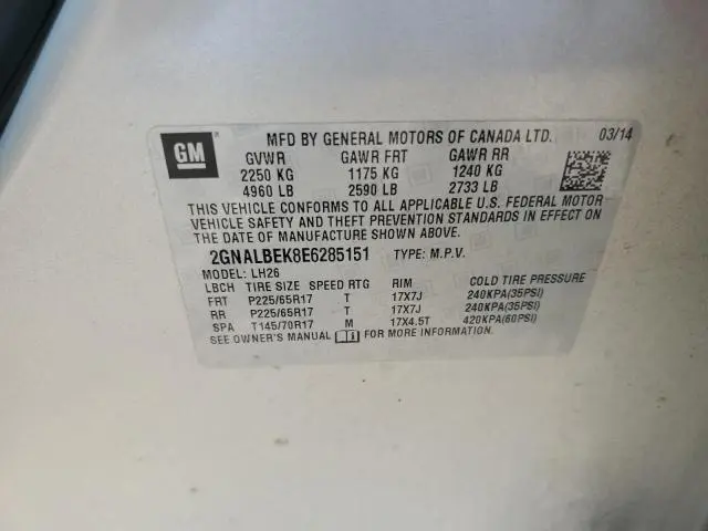 2014 CHEVROLET EQUINOX LT  