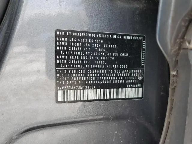 2018 VOLKSWAGEN TIGUAN SE  