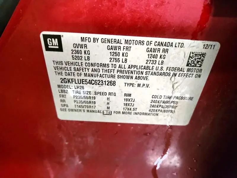 2012 GMC TERRAIN SLT  