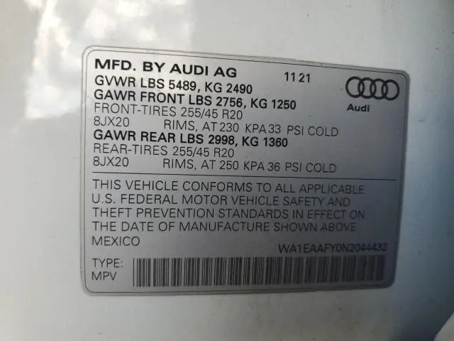 2022 AUDI Q5 PREMIUM PLUS 45  