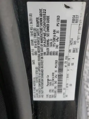 2016 FORD FIESTA SE  