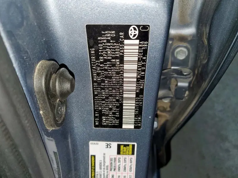 2023 TOYOTA COROLLA LE