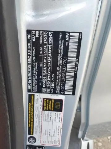 2014 MERCEDES-BENZ GL 450 4MATIC  